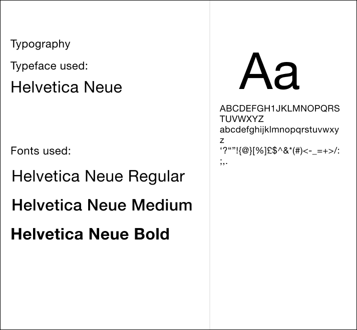 Zara Style Guide - Typography
