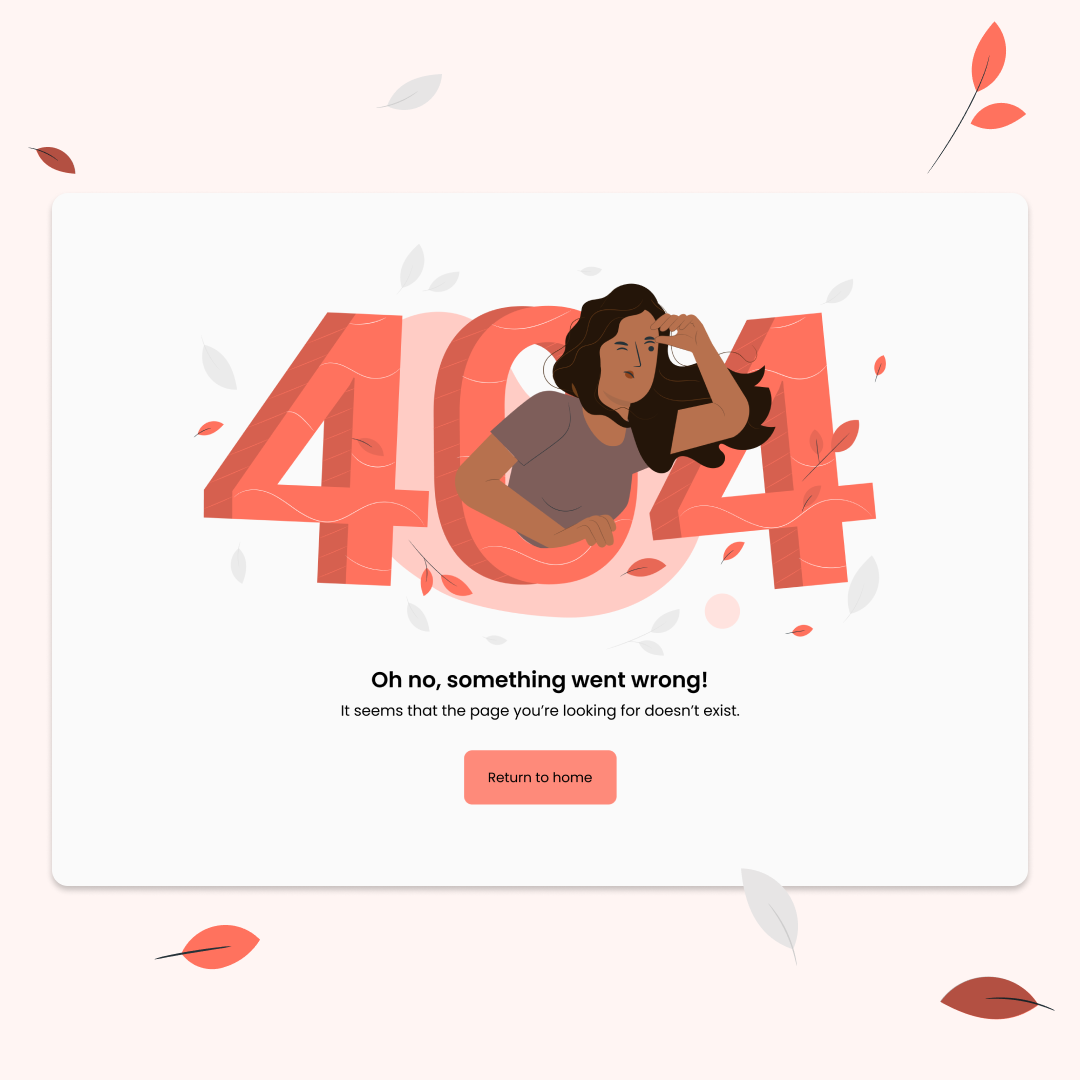 404 error page design