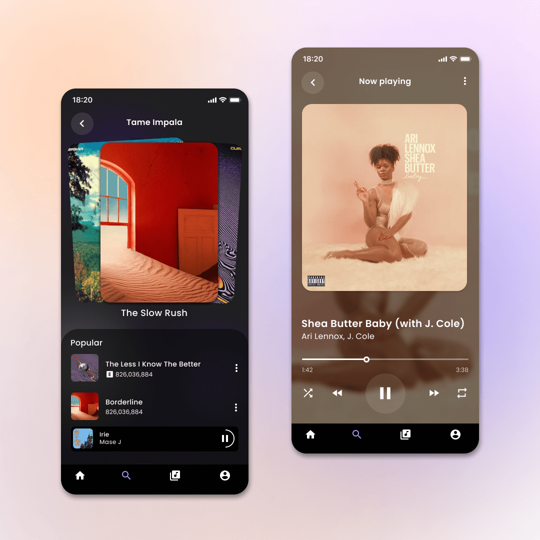 Music player app design